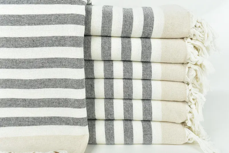68x40 Cotton Striped Terry Towel, Personalized Wedding Gift, Family Gift Basket, Cotton towel, Gift Towel, Bachelorette Party Gifts Bridesmaids - 1