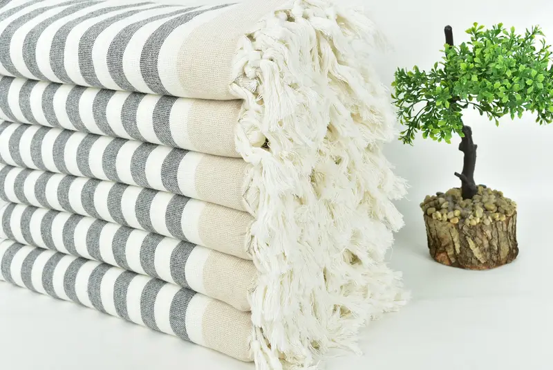 68x40 Cotton Striped Terry Towel, Personalized Wedding Gift, Family Gift Basket, Cotton towel, Gift Towel, Bachelorette Party Gifts Bridesmaids - 3