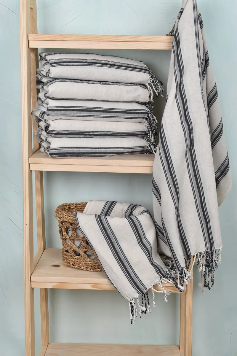 Soft towel, 70x38 Cotton Striped Towel, Beach Towel Gift, Handmade Gift, Custom Beach Towels, Turkish Towel Personalized, Personalized Gift - 3