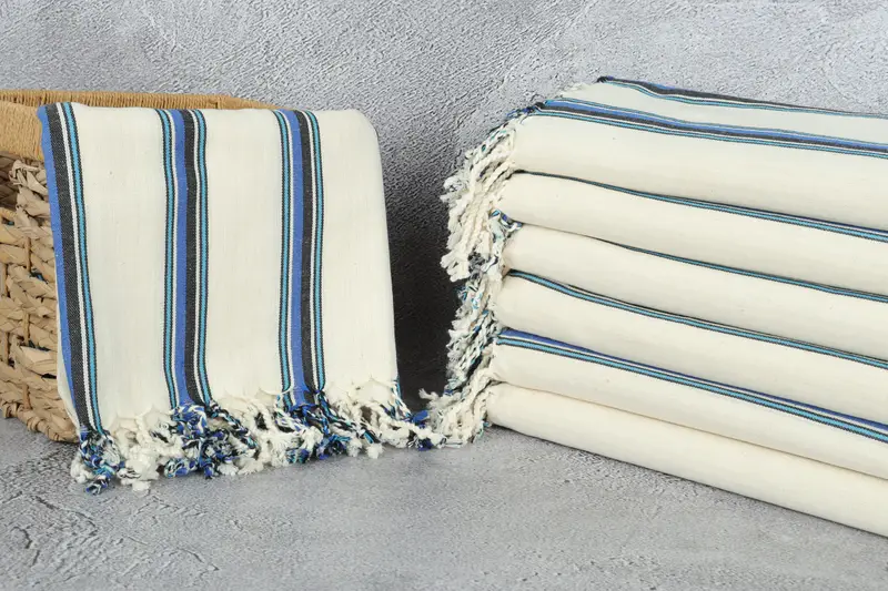 Custom Gift, Beach towel, Beach Theme Wedding Gift, Bridal Shower Gifts, 70x38 Cotton Striped Towel, Handmade Turkish Towel, Best Beach Towel - 4