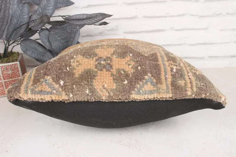 Pillow, Antique Pillows, Home Decor Pillow, Kilim Pillow Cover, Seat Pillow, 16x16 Orange Pillow Cover, Farmhouse Cushion Case - 5