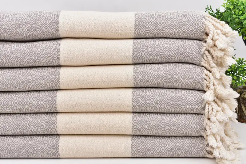 Sand-resistant towel, Personalized Bridesmaid Gift, 68x36 Cotton Diamond Towel, Embroidered Beach Towel, Turkish bath towel, Employee Gifts - 3