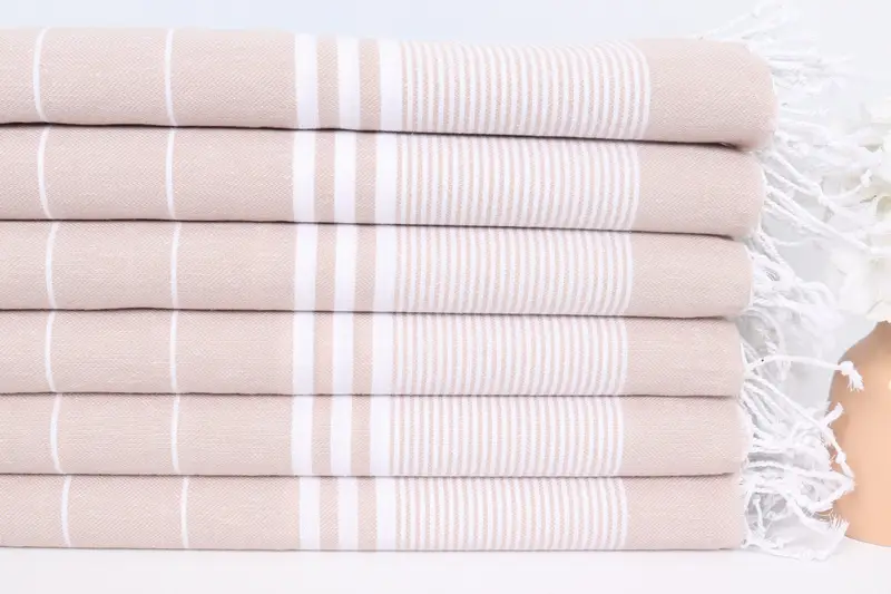 Handmade Gift, Bathroom Towels, Turkish Towel Hand Towel, Bridal Shower Gift, 40x24 Cotton Striped Towel, Monogram Kitchen Towel, Hand Size Towels - 3
