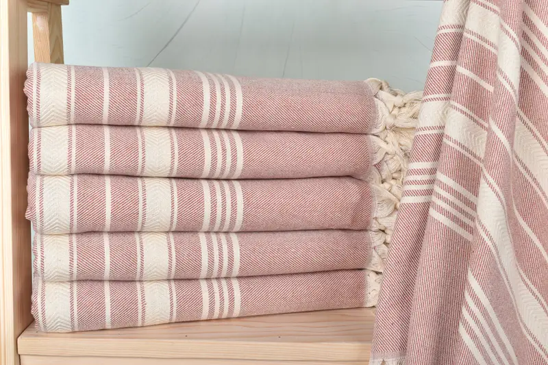 Housewarming Gift, Holiday Towel, 70x40 Cotton Herringbone Towel, Quick-Dry Beach Towel, Lightweight Turkish towel, Bachelorette Party Favors Beach - 1
