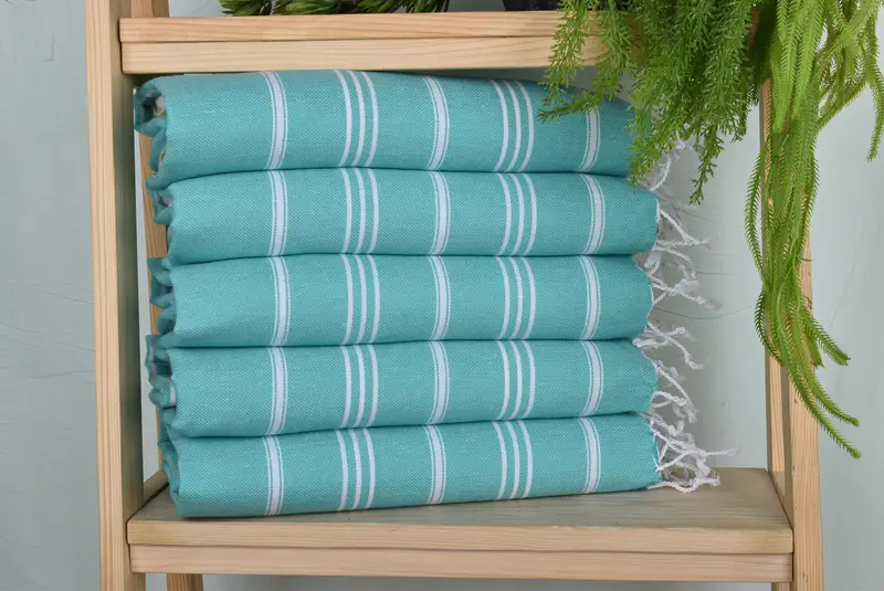 Spa Towel, Gift For Wedding Day, Personalized Gifts, Bathroom Towels, Monogram Hand Towel, Valentines Day Gift For Him, 40x24 Cotton Striped Towel - 1