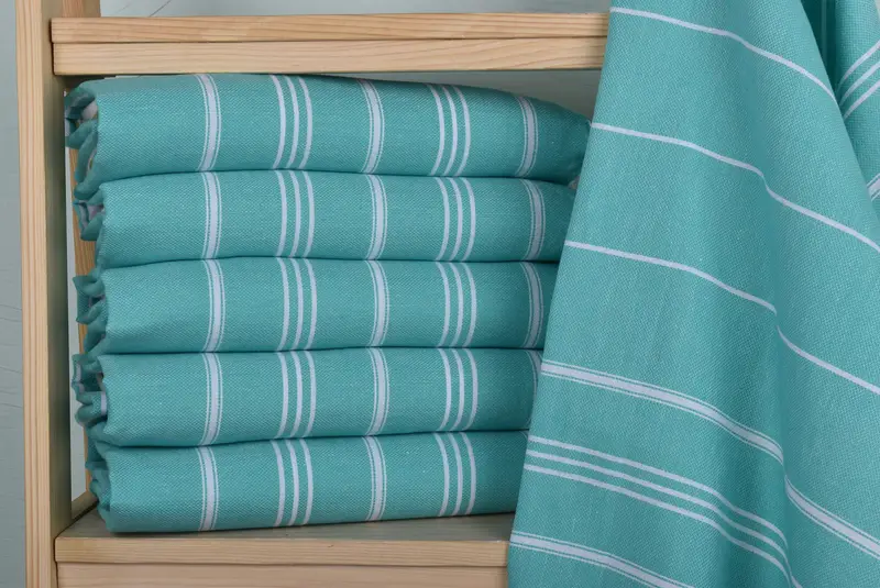 Spa Towel, Gift For Wedding Day, Personalized Gifts, Bathroom Towels, Monogram Hand Towel, Valentines Day Gift For Him, 40x24 Cotton Striped Towel - 2
