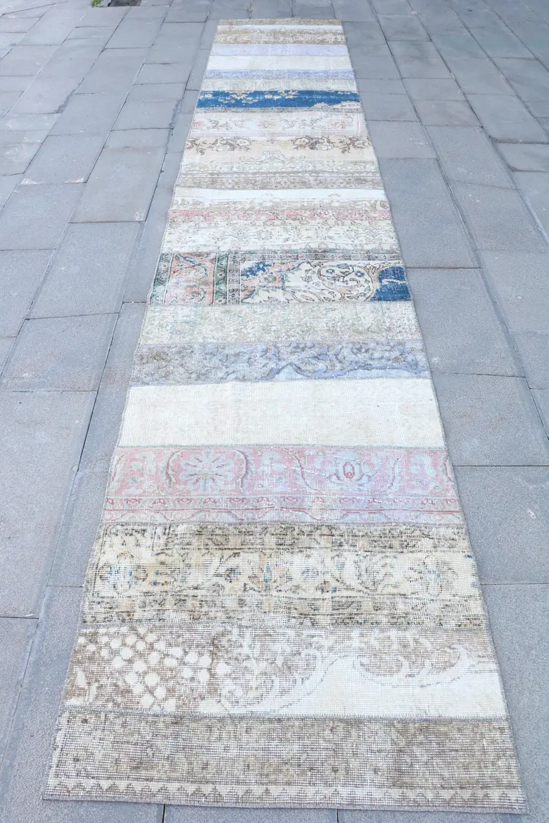 Alfombra Camuflaje Beige y Azul, 2,8x15,9ft Decoración Chic