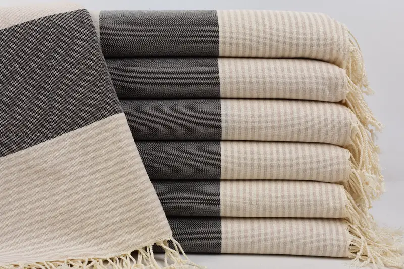 Quick-dry peshtemal, Bridal Shower Favors, Grandma Gift, Extra large Turkish bath towel, Pool Towels, Hammam towel, 68x40 Cotton Striped Towel - 1