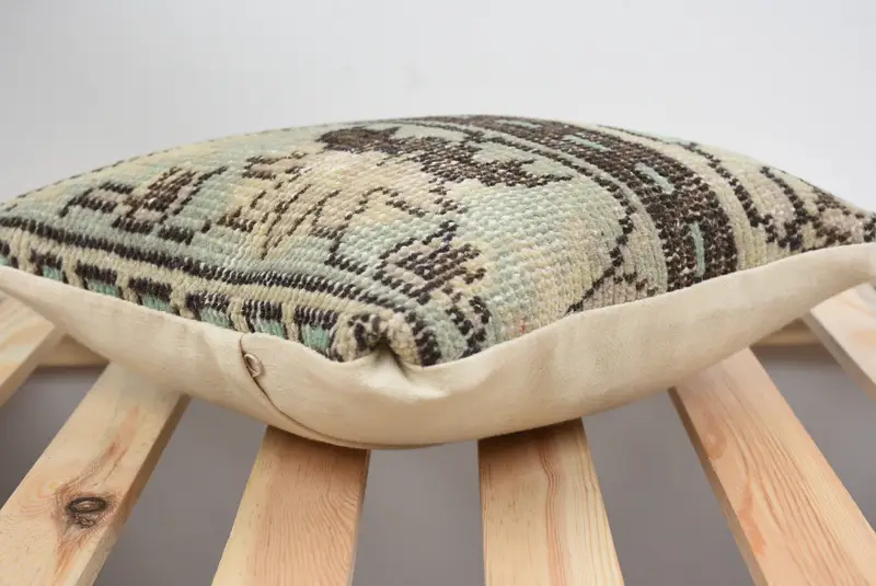 Shabby Chic Pillow, Gift Pillow, Boho Pillow, 12x12 Brown Cushion Cover, Handwoven Pillow Sham, Throw Kilim Pillow, Cushion, Art Deco Pillow Sham - 6