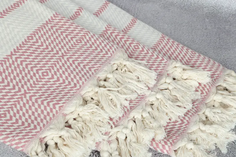 80x40 Cotton Diamond Towel, Bathroom Towel, Luxury towel, Beach Size Towel, Best Beach Towel, Personalized Beach Towel, Turkish bath towel for spa - 5