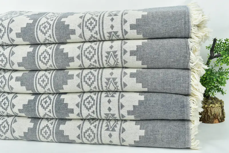 Throw Blanket, Custom Wedding Gifts, Personalized Blanket, Girl Trip Party Favor, Bridesmaid Gifts Personalized, 92x80 Cotton Kilim Towel - 4
