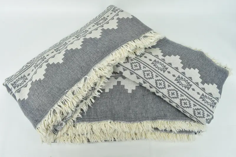 Throw Blanket, Custom Wedding Gifts, Personalized Blanket, Girl Trip Party Favor, Bridesmaid Gifts Personalized, 92x80 Cotton Kilim Towel - 7