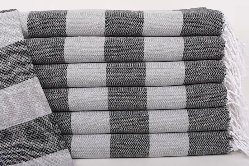 Turkish Towel Hand Towel, Personalized Kitchen Towel, 40x18 Cotton Striped Towel, Custom Gifts, Bridesmaid Gift, Monogrammed Hand Towel, Gym Towel - 1