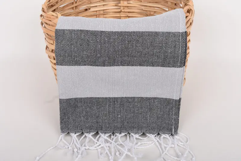 Turkish Towel Hand Towel, Personalized Kitchen Towel, 40x18 Cotton Striped Towel, Custom Gifts, Bridesmaid Gift, Monogrammed Hand Towel, Gym Towel - 5
