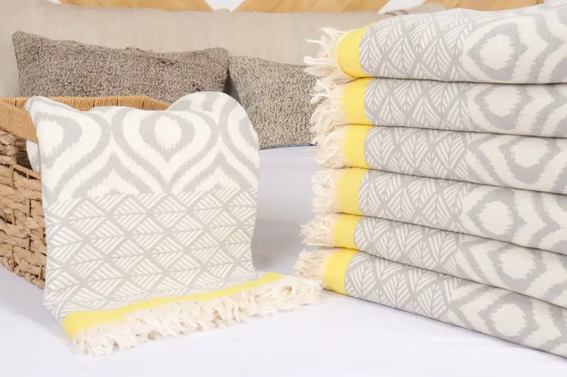 Wedding Hand Made Gift, Personalized Gifts, Personalized Blanket, 68x50 Cotton Diamond Towel, Boho Throw Blankets, Valentines Day Gift - 4