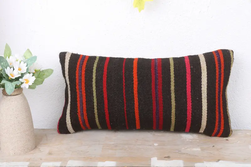 8x16 Brown Pillow Case, Throw Kilim Pillow, Vintage Kilim Pillow, Oriental Cushion Cover, Ethnical Kilim Rug Pillow, Pillow Case - 2