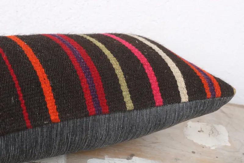 8x16 Brown Pillow Case, Throw Kilim Pillow, Vintage Kilim Pillow, Oriental Cushion Cover, Ethnical Kilim Rug Pillow, Pillow Case - 6