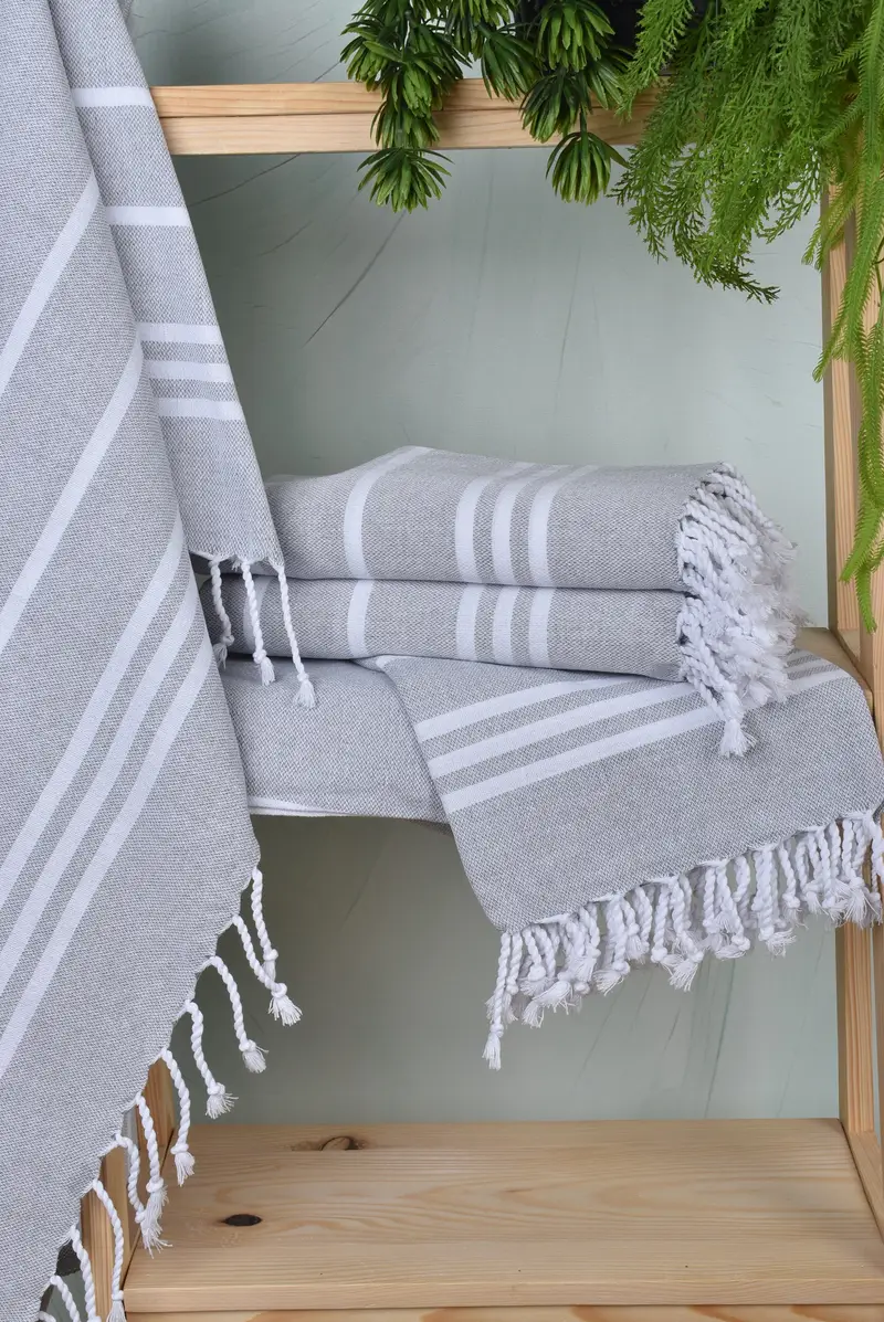 Organic Turkish towel, Gift For Boyfriend, 70x40 Cotton Striped Towel, Gift For Him, Monogram Turkish Bath Towel, Guest Towel, Gifts For Him - 6