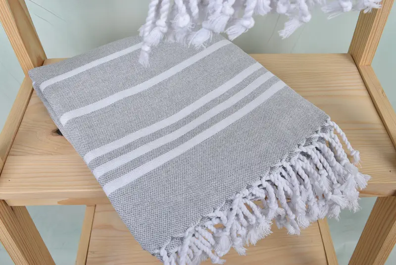 Organic Turkish towel, Gift For Boyfriend, 70x40 Cotton Striped Towel, Gift For Him, Monogram Turkish Bath Towel, Guest Towel, Gifts For Him - 5
