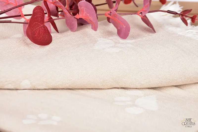 Guest Towel, Turkish Beach Towel Bulk, 70x36 Cotton Paw Design Towel, Embroidered Towel, Custom Wedding Gift, Best Beach Towel, Personalised Gift - 6