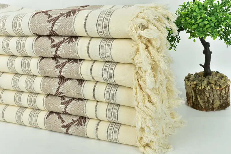 Turkish beach towel, Sand-resistant towel, Bachelorette Party Gift, Embroidery Towel, Bridal Shower Gifts, 70x40 Linen Daisy Patterned Towel - 3