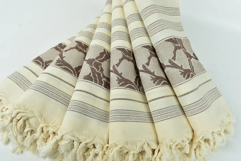 Turkish beach towel, Sand-resistant towel, Bachelorette Party Gift, Embroidery Towel, Bridal Shower Gifts, 70x40 Linen Daisy Patterned Towel - 4