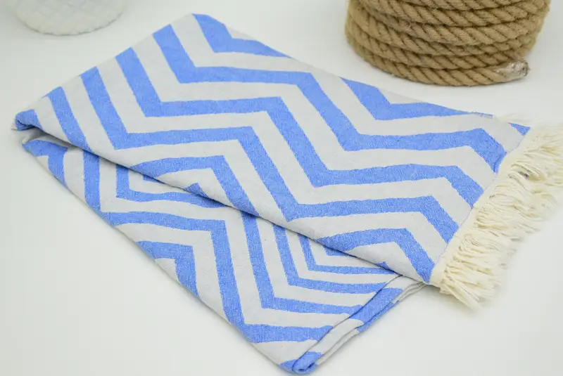 70x40 Cotton Zigzag Design Towel, Bachelorette Party Favors, Turkish bath towel for spa, Turkish beach towel, Customized Towels, Organic towel - 4