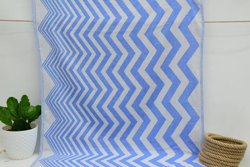 70x40 Cotton Zigzag Design Towel, Bachelorette Party Favors, Turkish bath towel for spa, Turkish beach towel, Customized Towels, Organic towel - 1