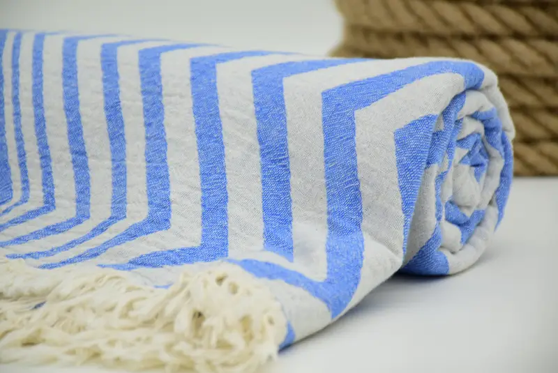 70x40 Cotton Zigzag Design Towel, Bachelorette Party Favors, Turkish bath towel for spa, Turkish beach towel, Customized Towels, Organic towel - 6