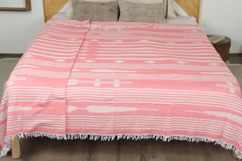 Wedding Favors, Couch Cover, Turkish Blanket, Turkish Cotton Blanket, Christmas Tablecloth, 84x60 Cotton Patterned Towel, Bedspread, Shower Curtain - 8