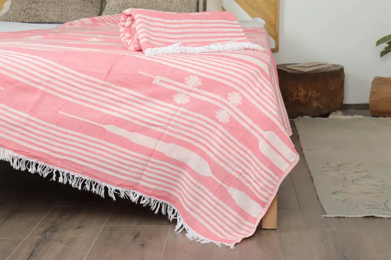 Wedding Favors, Couch Cover, Turkish Blanket, Turkish Cotton Blanket, Christmas Tablecloth, 84x60 Cotton Patterned Towel, Bedspread, Shower Curtain - 7