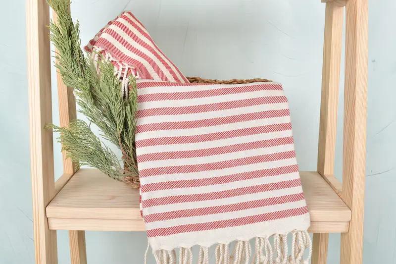70x40 Cotton Striped Towel, Soft towel, Bridal Shower Gift, Gift Boxes Towel, Cute Beach Towel, Beach Size Towel, Organic Towel, Lightweight towel - 4