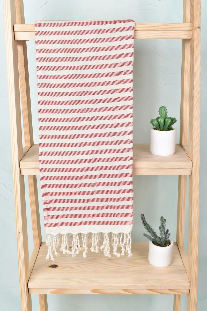 70x40 Cotton Striped Towel, Soft towel, Bridal Shower Gift, Gift Boxes Towel, Cute Beach Towel, Beach Size Towel, Organic Towel, Lightweight towel - 8