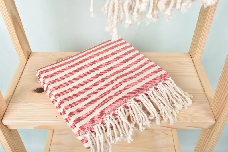 70x40 Cotton Striped Towel, Soft towel, Bridal Shower Gift, Gift Boxes Towel, Cute Beach Towel, Beach Size Towel, Organic Towel, Lightweight towel - 5