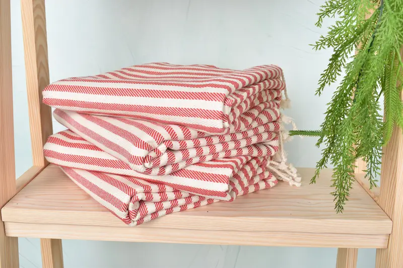 70x40 Cotton Striped Towel, Soft towel, Bridal Shower Gift, Gift Boxes Towel, Cute Beach Towel, Beach Size Towel, Organic Towel, Lightweight towel - 7