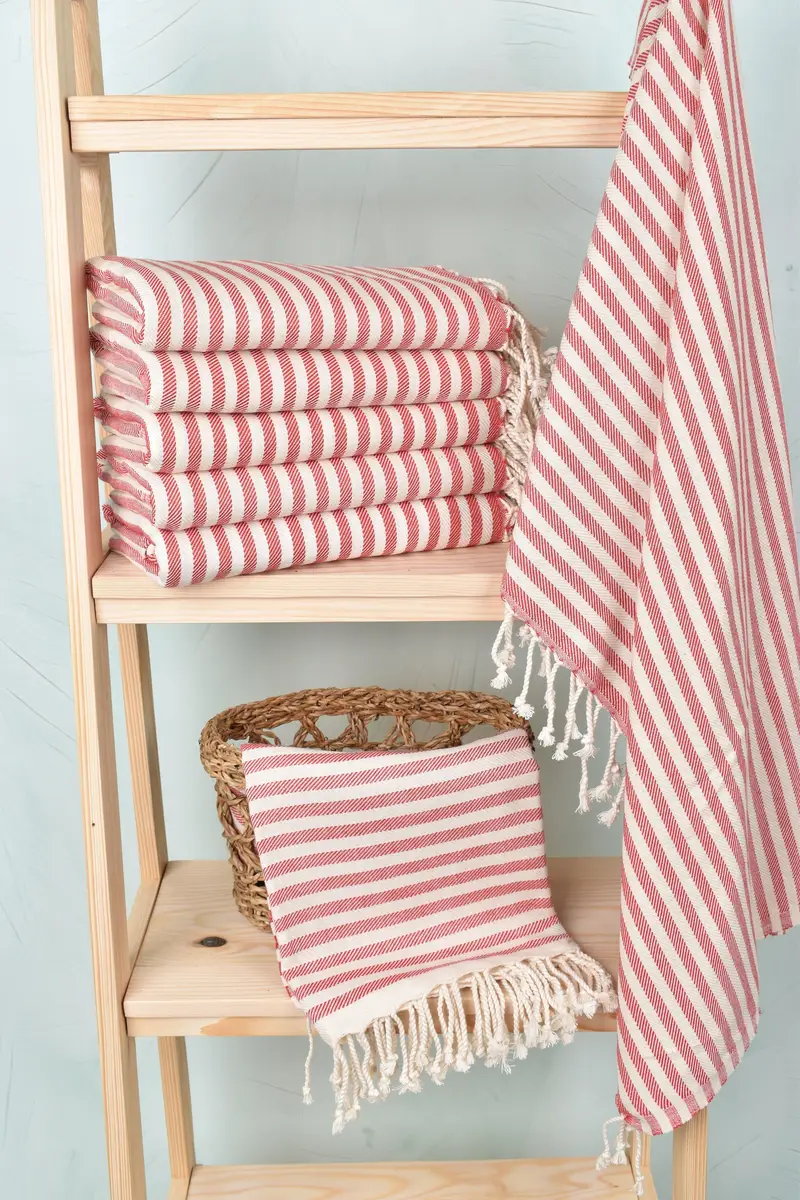 70x40 Cotton Striped Towel, Soft towel, Bridal Shower Gift, Gift Boxes Towel, Cute Beach Towel, Beach Size Towel, Organic Towel, Lightweight towel - 3