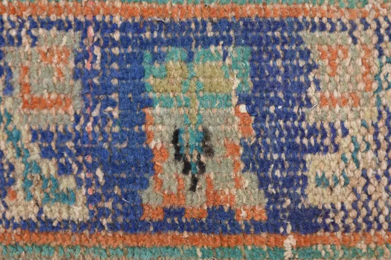 Turkish Kilim Pillow, Cushion Case, 12x36 Blue Pillow Sham, Morroccon Kilim Cushion Pillow, Turkish Pillow, Vintage Kilim Pillow - 3