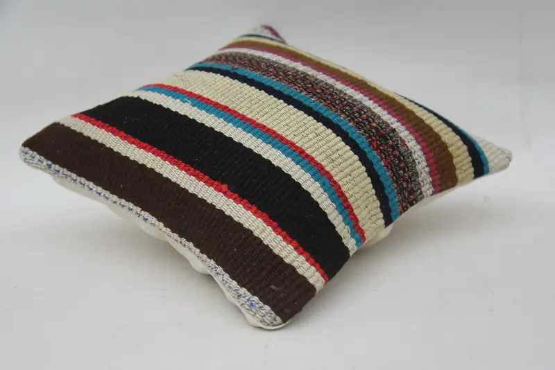 Kilim Cushion Sham, Pillow, Throw Kilim Pillow, Home Decor Pillow, Shabby Chic Cushion, 12x12 Blue Cushion Cover, Personalized Gift Pillow Cushion - 6