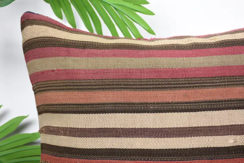 Ethnical Kilim Rug Pillow, Pillow, Turkish Kilim Pillow, Seat Cushion Cover, 16x16 Purple Cushion Case, Turkish Pillow, Yoga Pillow Sham - 2