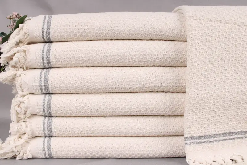 Large Towel Turkish Cotton Dark Gray Throw, 91x93 Inches