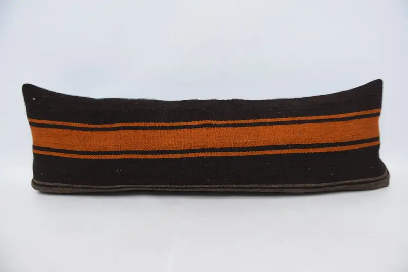 Turkish Gift Brown Cushion Case, Bench Striped 12x36 inch Cushion - 1