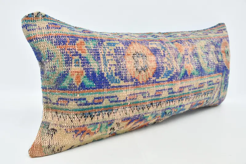 16x36 Blue Pillow Cover, Muted Pillow Cover, Antique Pillows, Custom Cushion, Kilim Pillow, Pillow Sham, Throw Kilim Pillow - 3