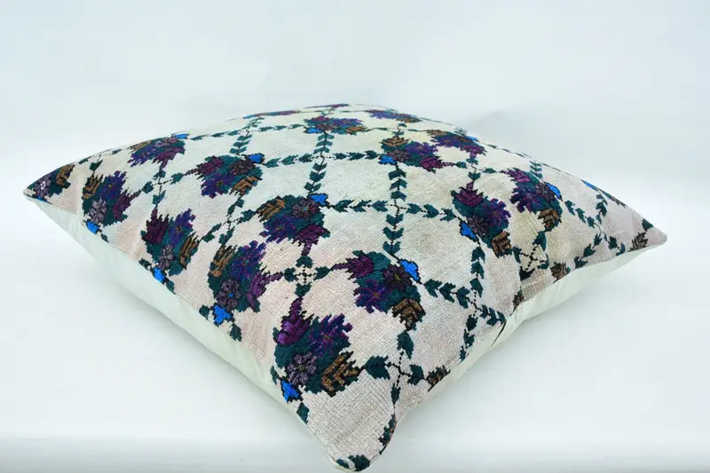 Vintage Kilim Pillow, 32x32 Beige Pillow Case, Bolster Pillow Cover, Pillow Case, Accent Throw Cushion, Turkish Kilim Pillow, Kilim Pillow Cover - 6