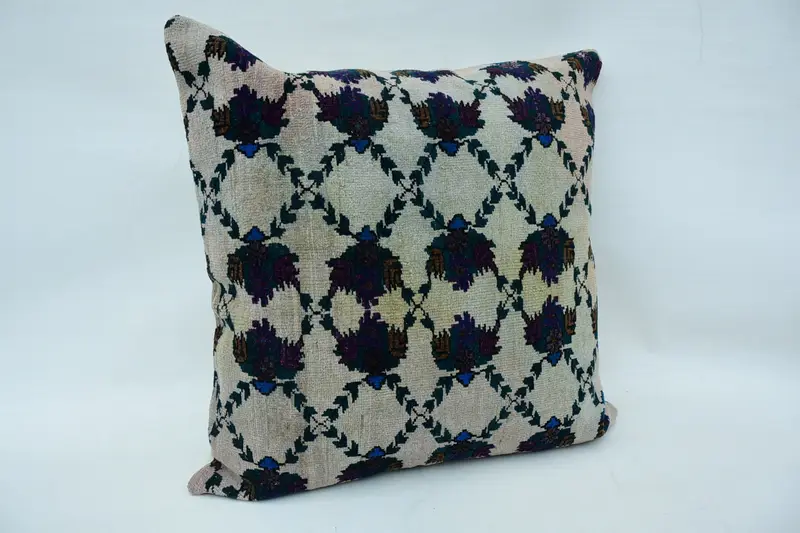 Vintage Kilim Pillow, 32x32 Beige Pillow Case, Bolster Pillow Cover, Pillow Case, Accent Throw Cushion, Turkish Kilim Pillow, Kilim Pillow Cover - 2