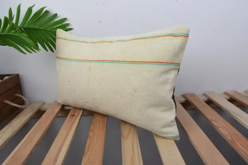 Accent Throw Pillow Cover, Art Deco Pillow, Couch Pillow, 12x20 Beige Cushion Cover, Turkish Pillow, Pillow Case, Gift Pillow, Pillow for Couch - 5