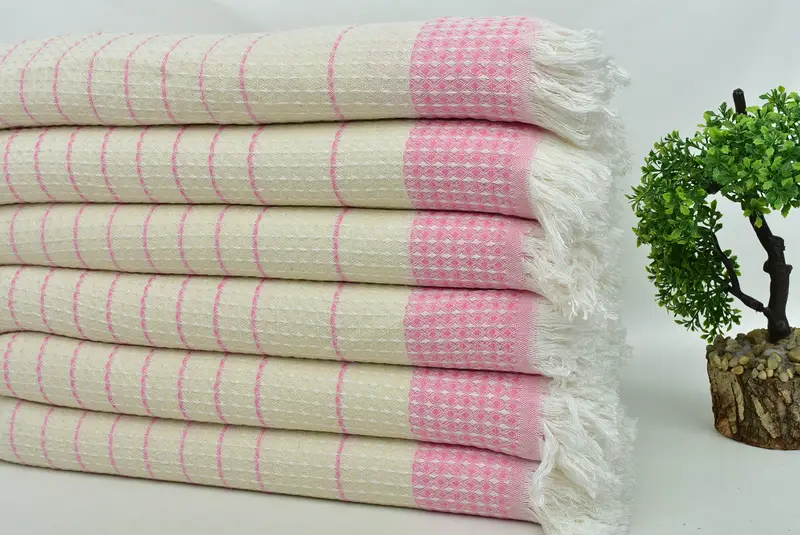 Wedding Towel, Organic towel, Wedding Shower Gift, Turkish Towel USA, 70x40 Cotton Waffle Towel, Bridesmaid Gift, Bachelorette Favors Beach - 3