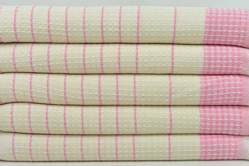 Wedding Towel, Organic towel, Wedding Shower Gift, Turkish Towel USA, 70x40 Cotton Waffle Towel, Bridesmaid Gift, Bachelorette Favors Beach - 2