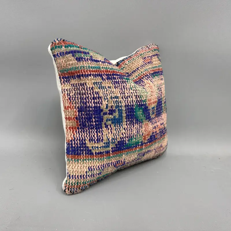 Gift Pillow, 12x12 Blue Pillow Cover, Personalized Gift Pillow Pillow, Authentic Cushion, Cushion Case, Kilim Pillow Cover, Kilim Pillow - 2