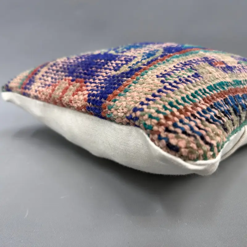 Gift Pillow, 12x12 Blue Pillow Cover, Personalized Gift Pillow Pillow, Authentic Cushion, Cushion Case, Kilim Pillow Cover, Kilim Pillow - 6
