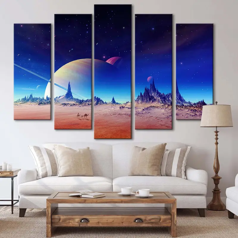 Planets Canvas Decor, Space Wall Art Canvas, Saturn Canvas Print, Saturn Wall Decor, Canvas Painting, Poster Worlds Wall Art, Street Art, - 4